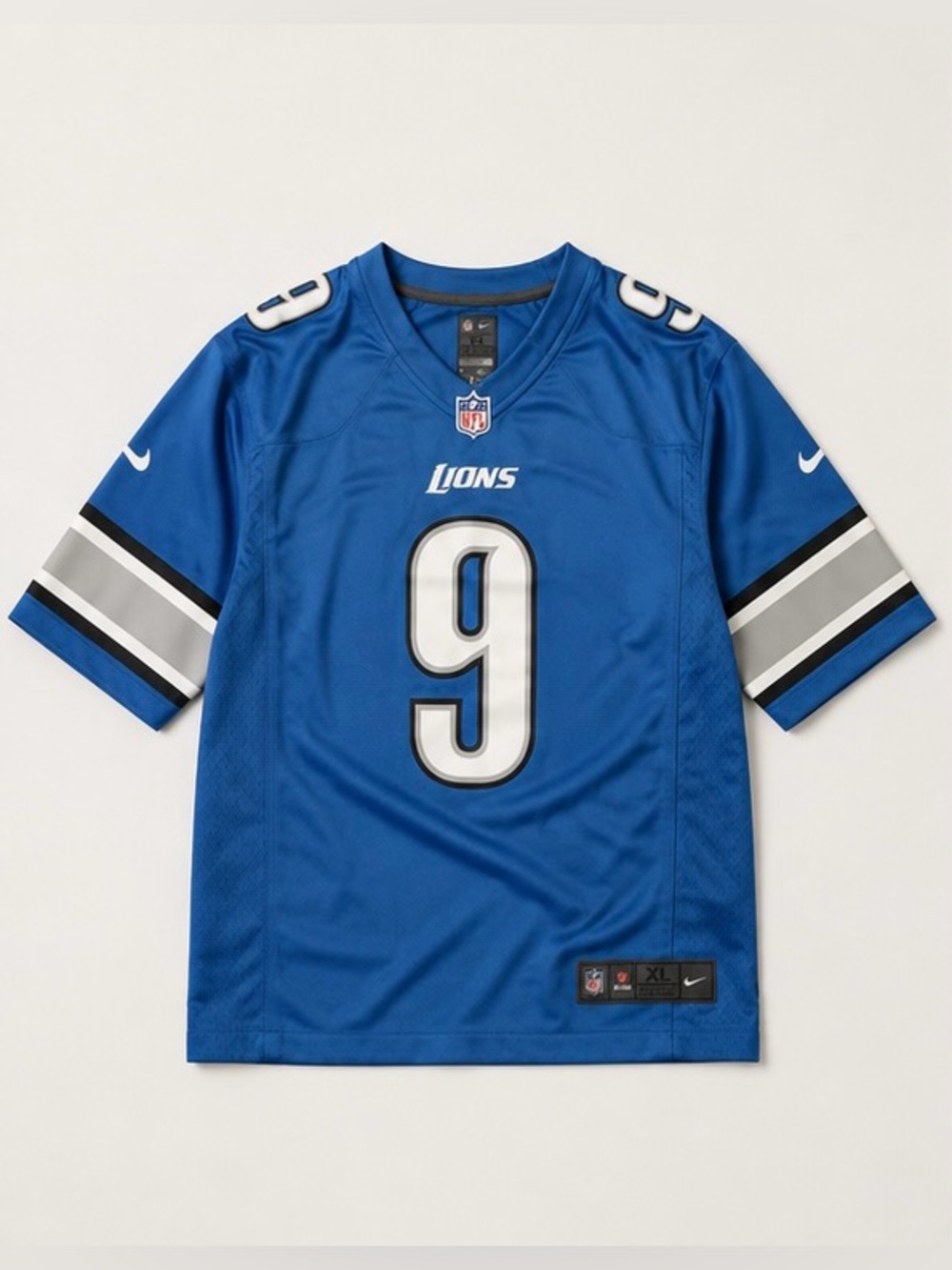 Nike Blue Detroit Lions #9 Men's Football Jersey - Picture 2 of 4